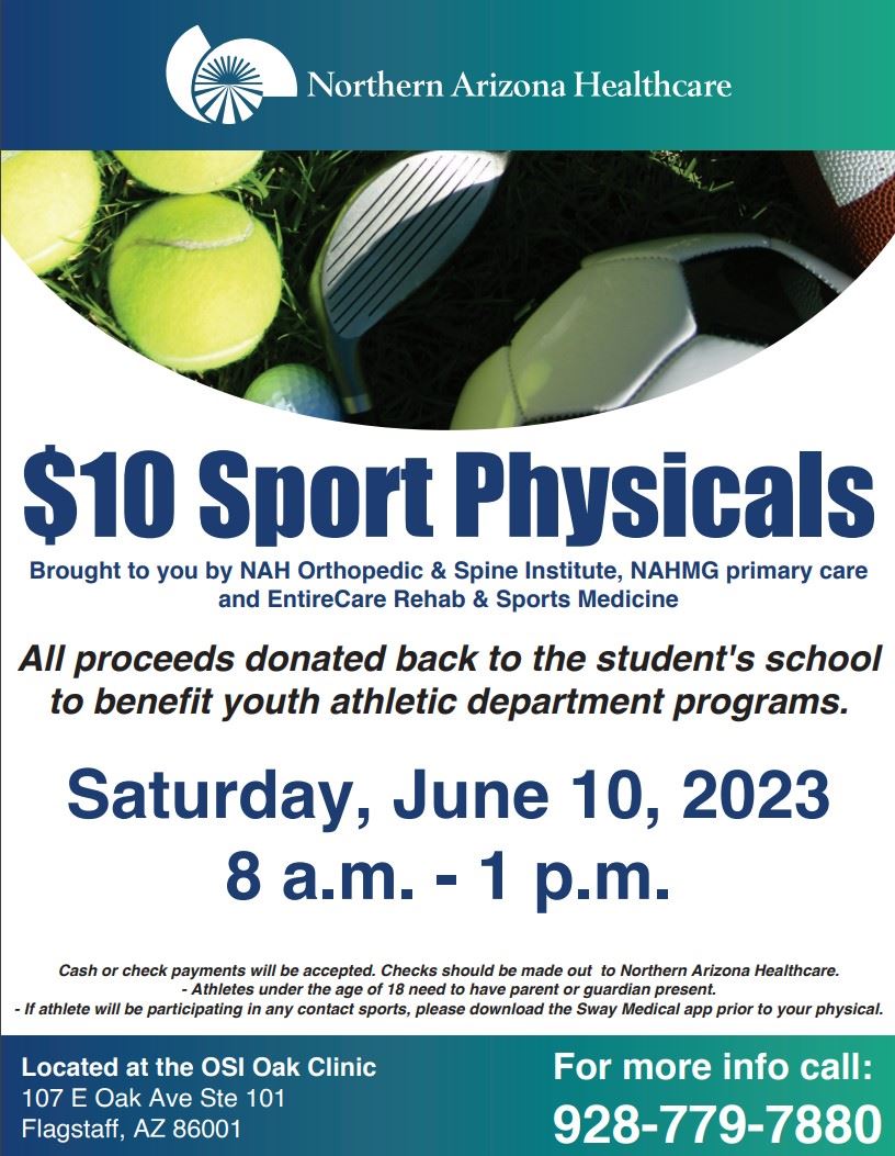  NAZHC Sports Physicals 6/10 8a-1p